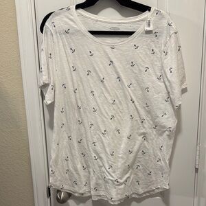Old navy White Crew Neck Short Sleeve Relaxed Fit T-Shirt